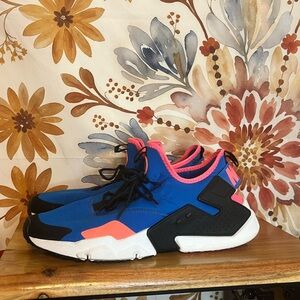 Nike Mens 13 Huarache Drift AH7334 Blue Nebula Black White Streetwear Sneakers